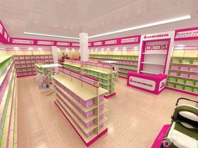 孕婴店红色地板