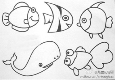 幼儿园鱼怎么画