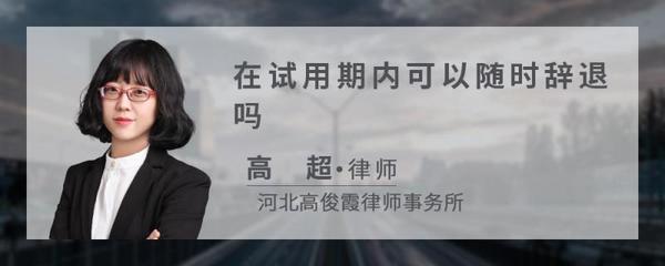 试用期可以随时辞退吗