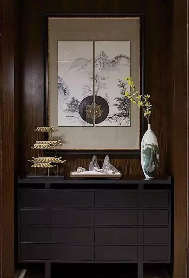 门厅新中式玄关橱柜