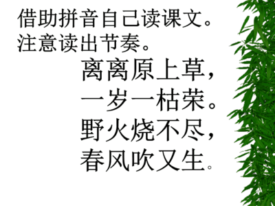 一岁一枯荣拼音