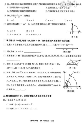 2016年数学中考试卷及答案人教版