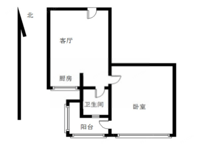 阳台为厨房的一室一厅装修