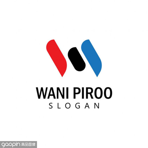 w letter alphabet font logo vector design