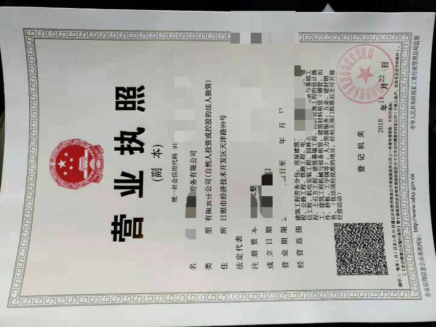 子公司营业执照图片
