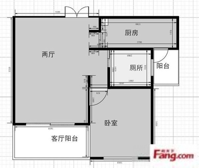 卫生间跟厨房正对