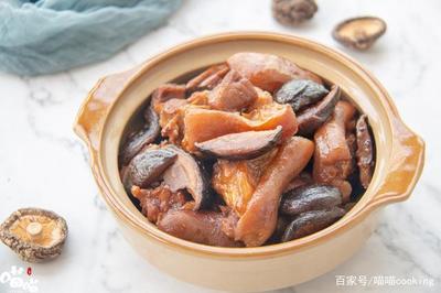 猪脚闷香菇做法