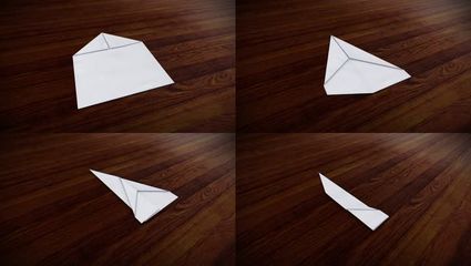 盒子折纸飞机视频素材下载