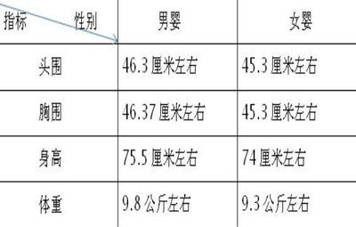 11个月宝宝身高体重标准