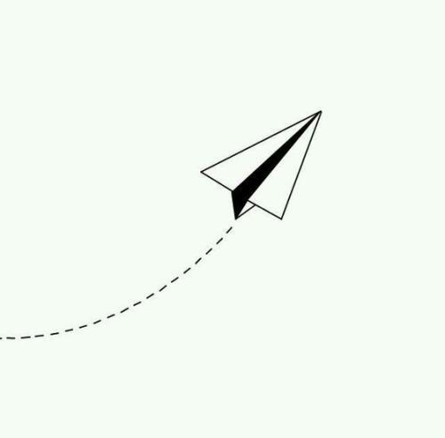 纸飞机简笔画 步骤