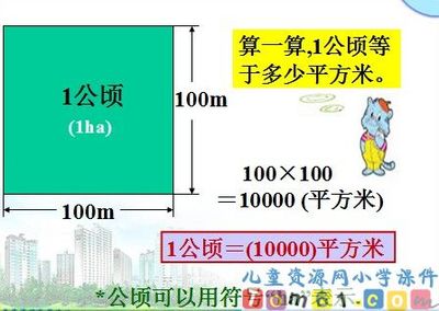 一平方米等于多少公顷