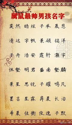 带帅的男孩名字