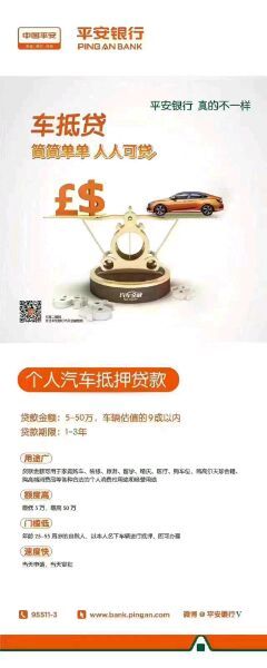 中国平安汽车抵押贷款