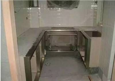 不锈钢瓷砖橱柜安装