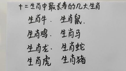 十二生肖哪个最长寿
