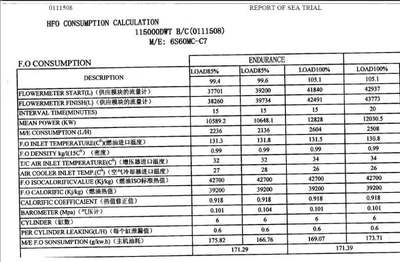 船舶主机 油耗 计算