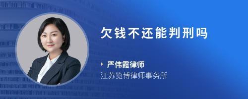 欠钱不还能判刑吗