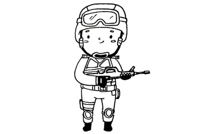日本军简笔画动漫图片