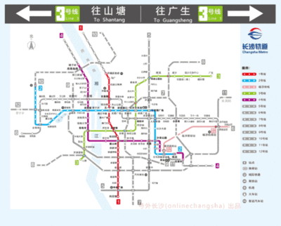 长沙地铁3号线线路图