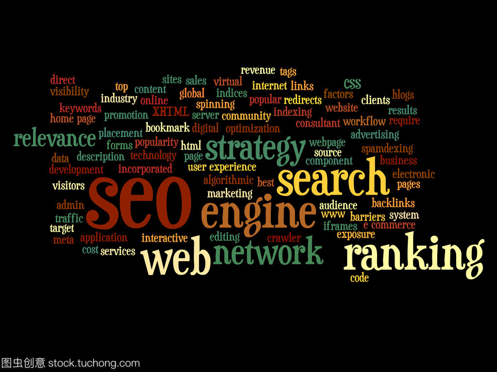 seo 抽象词云
