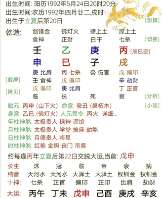八字命盘解析