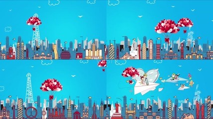 纸飞机动画剪影素材下载