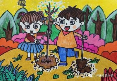 绿色家园绘画大全