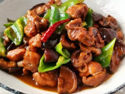 黄豆 香菇 炒鸡肉