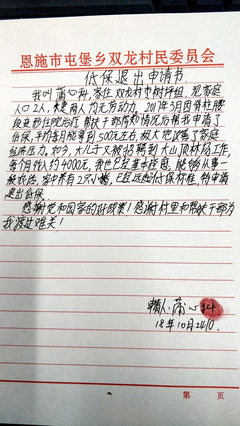 怎样写农村低保申请书