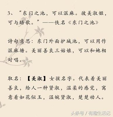 诗句名字大全唯美