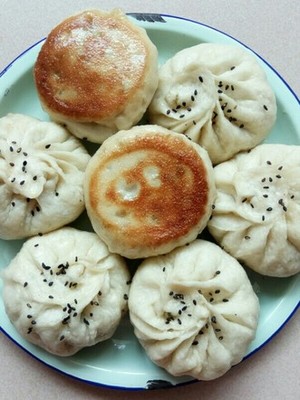 肉馅水煎包的制作方法