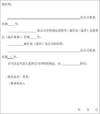 公司法人任职文件