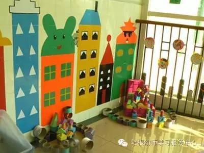 小班建构区墙面