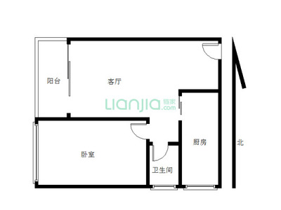 阳台为厨房的一室一厅装修