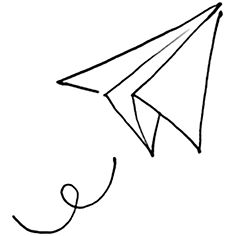 纸飞机简笔画简单又漂亮