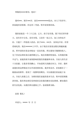 救济申请书范文