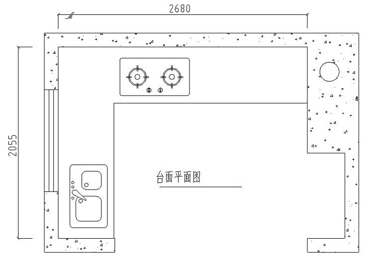 厨房橱柜平面