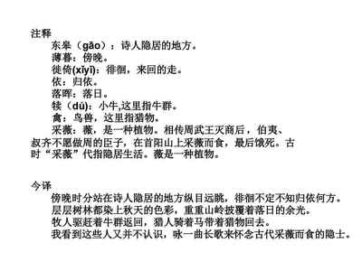 野望王绩的翻译和解释原文
