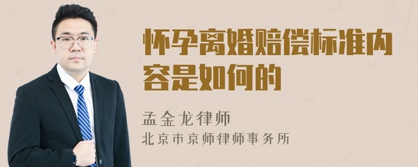 怀孕离婚赔偿标准