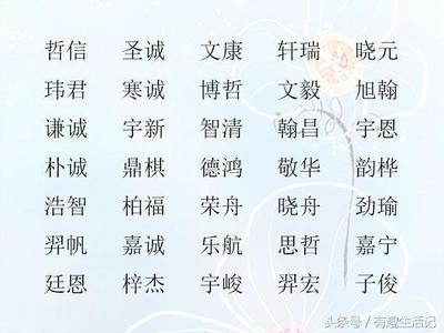 简单好听的男孩名