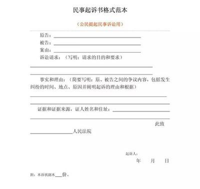 民事起诉状事实与理由