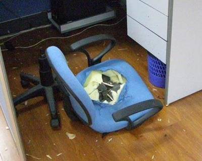 電腦椅爆炸原理