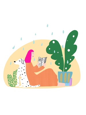下雨天看书作文怎么写
