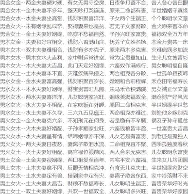 属相婚姻配对