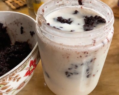 酸奶紫米露的制作方法