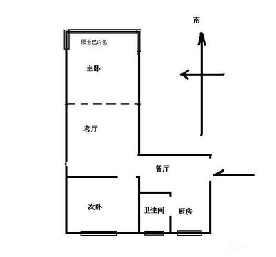 次卧带连厨房阳台