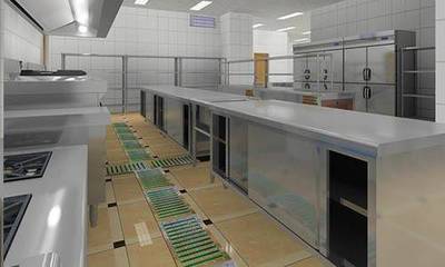 工厂食堂厨房效果图