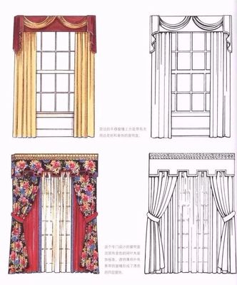 四爪钩式窗帘挂法