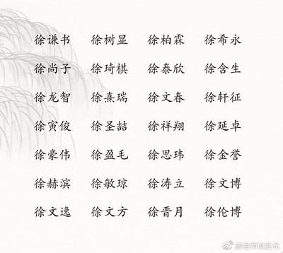 文字起名男孩名字大全