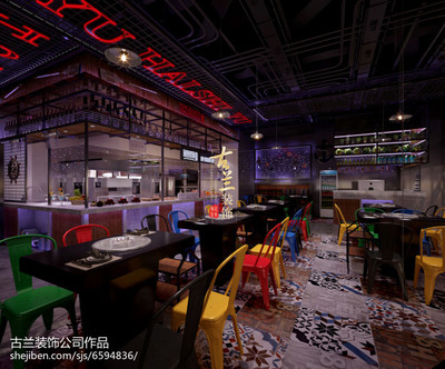 鱼火锅店装修效果图